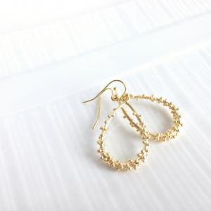 Gold Teardrop Earrings - Gold Dangle Earrings -..