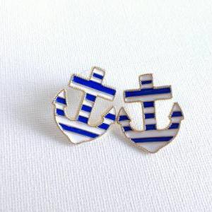 Anchor Stud Earrings - Nautical Jewelry - Anchors..