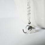 Elephant Necklace - Sterling Silver Elephant -..