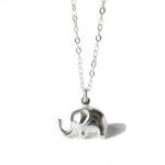 Elephant Necklace - Sterling Silver Elephant -..