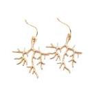 Coral Branch Earrings - Gold Branch - Nautical..