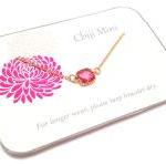 Pink Friendship Bracelet - Pink Crystal - Charm..